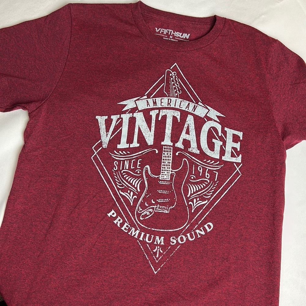 Fifthsun.com American Vintage dark red Men’s T-shirt